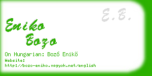 eniko bozo business card