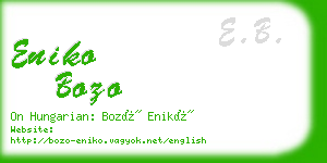 eniko bozo business card